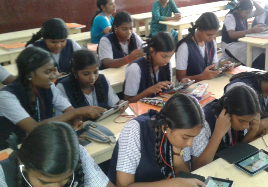girls playing the MFF game in India